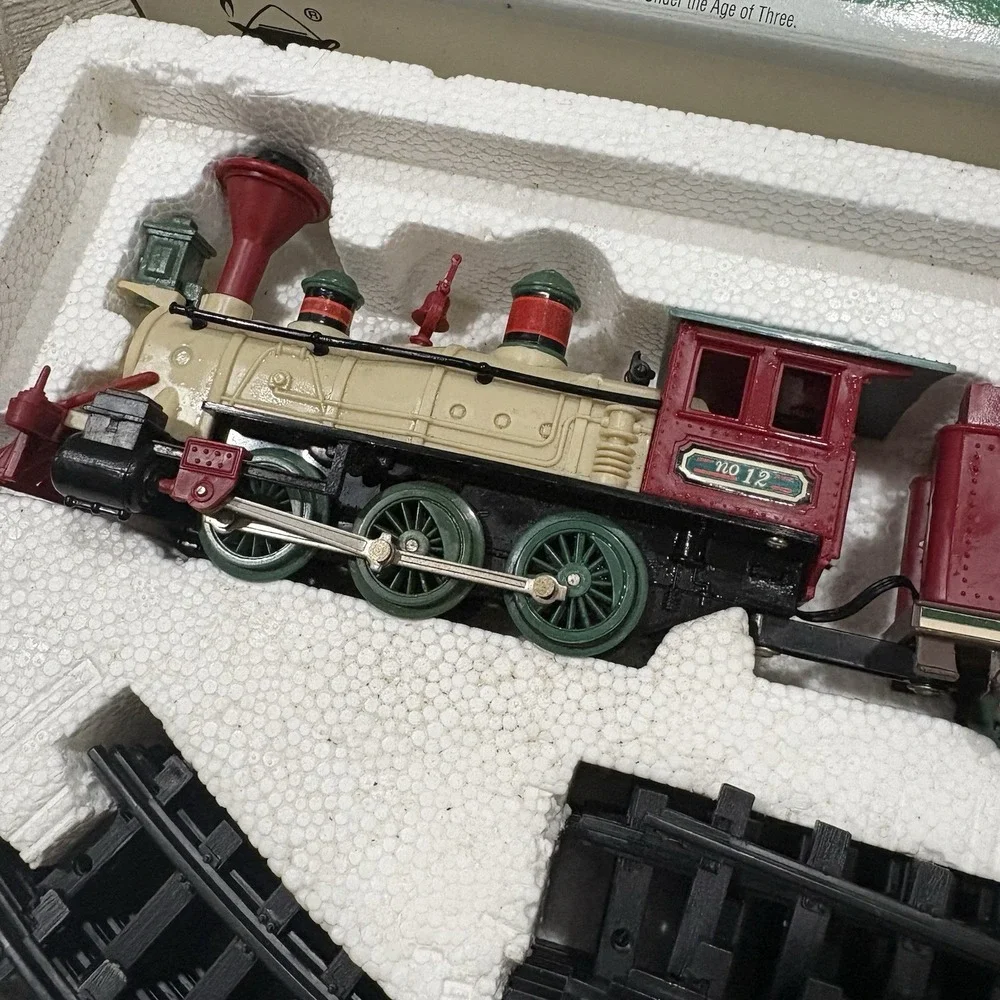 Vtg New Bright Hearthside Village Holiday Christmas Train No. 173 1994 Works